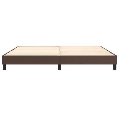 vidaXL Estrutura de cama 200x200cm couro artificial castanho