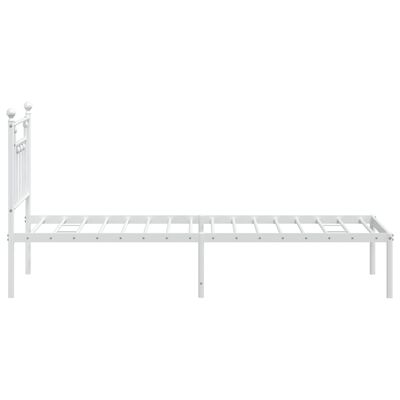 vidaXL Estrutura de cama sem colchão com cabeceira 75x190 cm branco