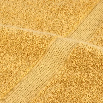 vidaXL Toalhas de banho premium SOLUND 10pcs 100x150cm 600gsm dourado