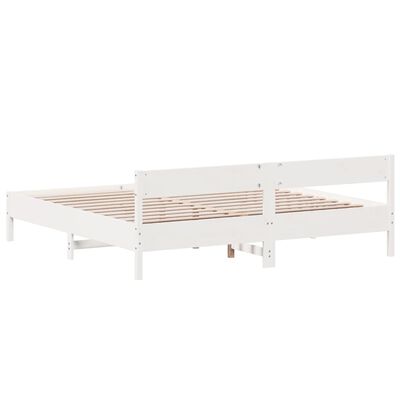 vidaXL Cama sem colchão 180x200 cm madeira de pinho maciça branco