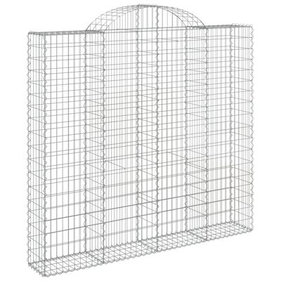 vidaXL Cestos gabião arqueados 9pcs 200x50x180/200cm ferro galvanizado