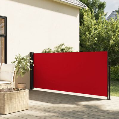 vidaXL Toldo lateral retrátil 120x600 cm vermelho