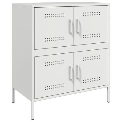 vidaXL Aparador 68x39x79 cm aço branco