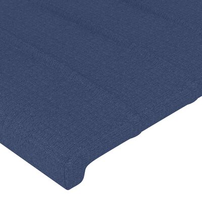 vidaXL Cama com molas/colchão 160x200 cm tecido azul