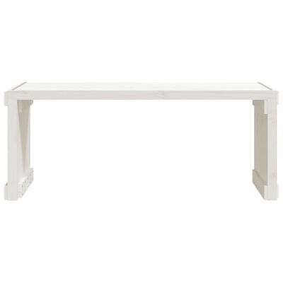 vidaXL Banco de jardim extensível 212,5x40,5x45 cm pinho maciço branco