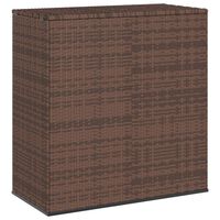 vidaXL Caixa para almofadões de jardim 100x49x103,5cm vime PE castanho