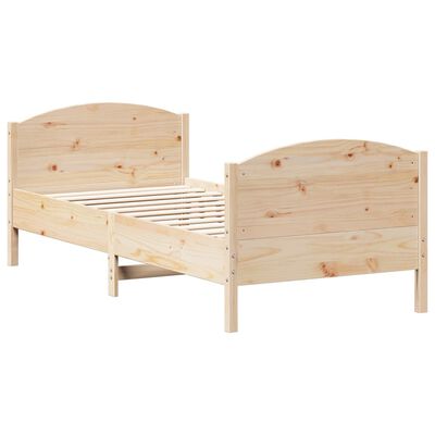 vidaXL Cama sem colchão 90x190 cm madeira de pinho maciça