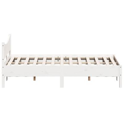 vidaXL Cama sem colchão 120x190 cm madeira de pinho maciça branco