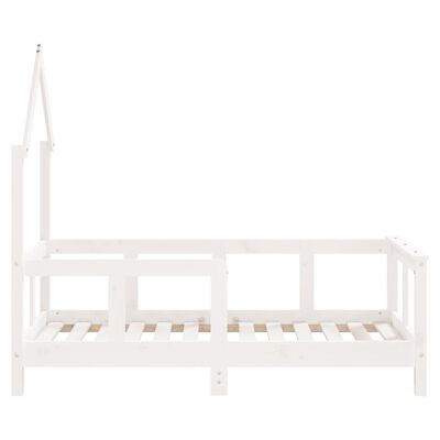 vidaXL Estrutura de cama infantil 70x140 cm pinho maciço branco