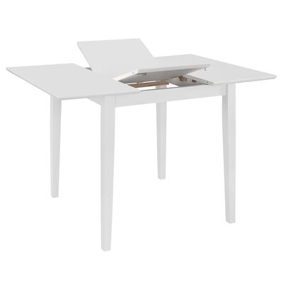 vidaXL Mesa de jantar extensível (80-120)x80x74 cm MDF branco