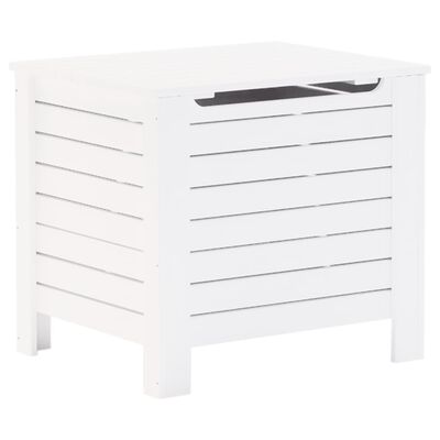 vidaXL Caixa de arrumação c/ tampa RANA 60x49x54cm pinho maciço branco