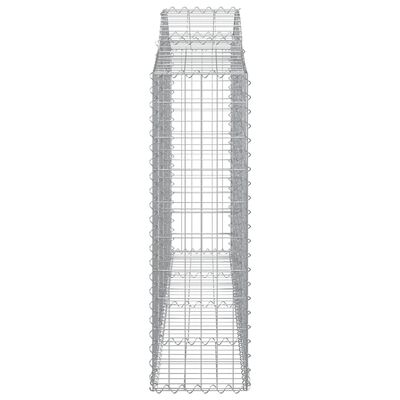 vidaXL Cestos gabião arqueados 11 pcs 200x30x100/120 ferro galvanizado