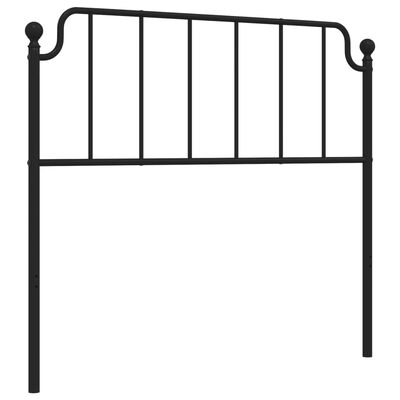 vidaXL Cabeceira de cama 107 cm metal preto