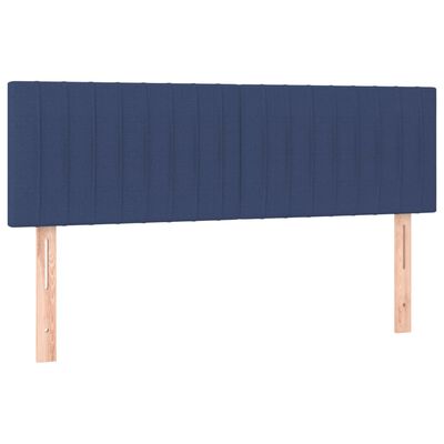 vidaXL Cabeceira de cama 2 pcs tecido 72x5x78/88 cm azul