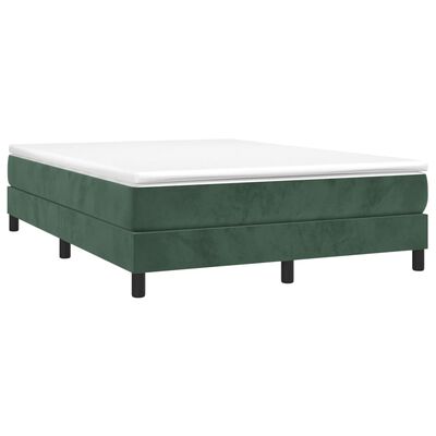 vidaXL Estrutura de cama 140x190 cm veludo verde-escuro