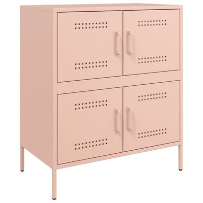 vidaXL Aparador 68x39x79 cm aço rosa