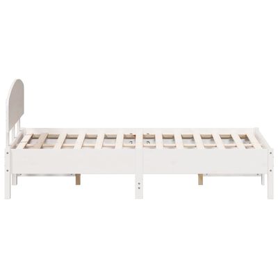 vidaXL Cama sem colchão 120x190 cm madeira de pinho maciça branco