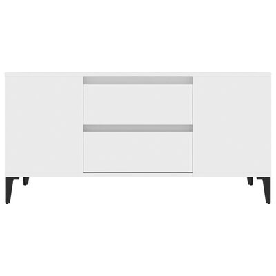 vidaXL Móvel para TV 102x44,5x50 cm derivados de madeira branco