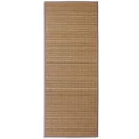 Tapete retangular bambu 80 x 200 cm castanho