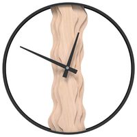 vidaXL Relógio de parede Ø35 cm ferro e madeira de carvalho castanho