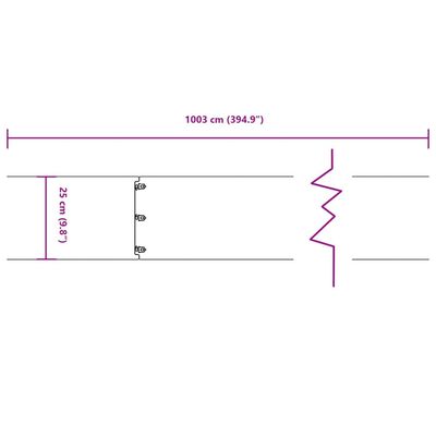 vidaXL Bordas de relvado 10 pcs 25x103 cm aço corten flexível