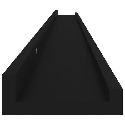 vidaXL Prateleiras de parede 4 pcs 115x9x3 cm preto