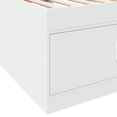 vidaXL Sofá-cama com gavetas sem colchão 75x190 cm branco