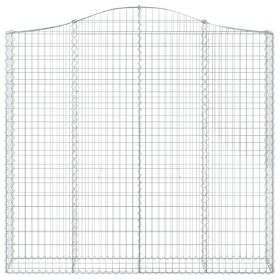 vidaXL Cestos gabião arqueados 14 pcs 200x30x180/200 ferro galvanizado