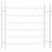 vidaXL Garrafeira para 36 garrafas metal branco