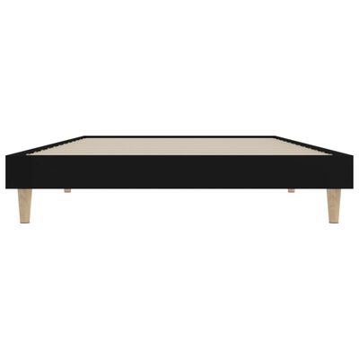 vidaXL Estrutura de cama 100x200 cm derivados de madeira preto