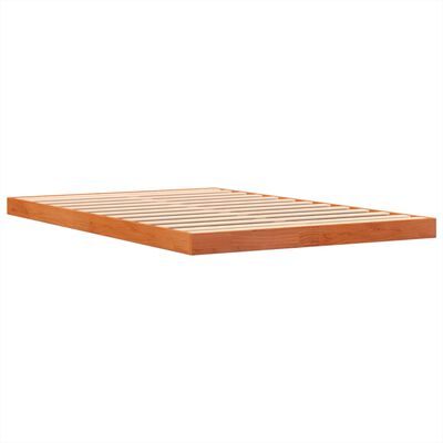 vidaXL Estrutura de cama 140x200 cm madeira pinho maciça castanho cera