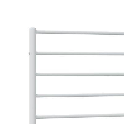 vidaXL Estrutura de cama com cabeceira e pés 100x200 cm metal branco