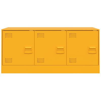 vidaXL Móvel de TV 99x39x44 cm aço amarelo mostarda