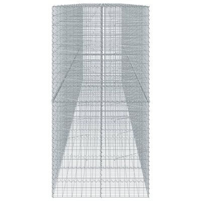 vidaXL Cesto gabião com cobertura 850x100x200 cm ferro galvanizado