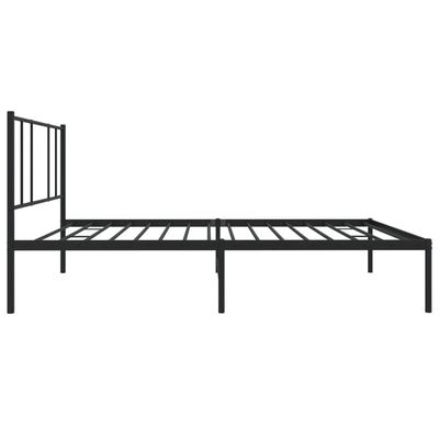 vidaXL Estrutura de cama com cabeceira 100x200 cm metal preto