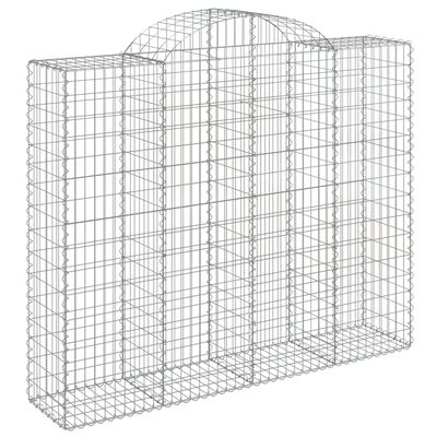 vidaXL Cestos gabião arqueados 14 pcs 200x50x160/180 ferro galvanizado