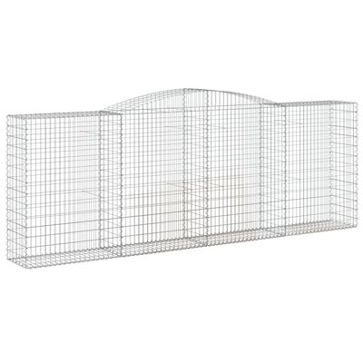 vidaXL Cestos gabião arqueados 10pcs 400x50x140/160 ferro galvanizado