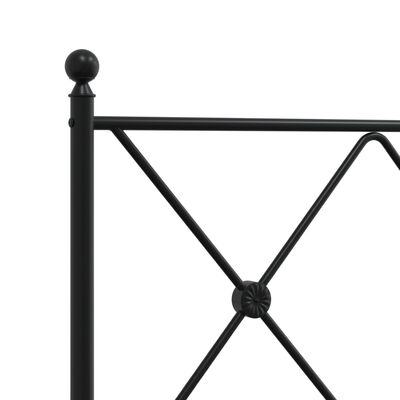 vidaXL Cabeceira de cama 100 cm metal preto