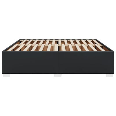 vidaXL Estrutura de cama 180x200 cm couro artificial preto