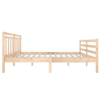 vidaXL Estrutura de cama 140x190 cm madeira maciça