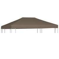 vidaXL Cobertura de gazebo 310 g/m² 3x4 m cinzento-acastanhado