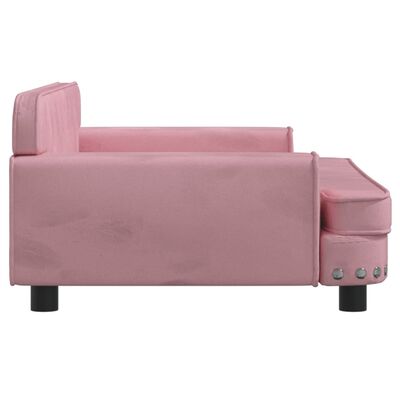 vidaXL Sofá infantil 90x53x30 cm veludo rosa