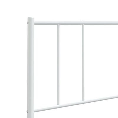 vidaXL Cabeceira de cama 180 cm metal branco