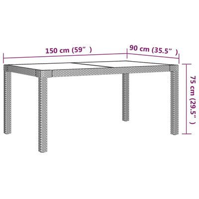 vidaXL 7 pcs conjunto de jantar exterior c/ almofadões vime PE branco