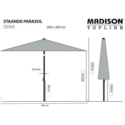 Madison Guarda-sol de jardim Denia 200x200 cm cor cru