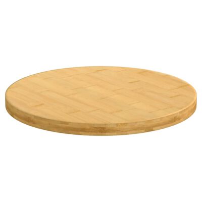 vidaXL Tampo de mesa Ø50x2,5 cm bambu