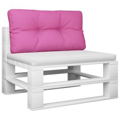 vidaXL Almofadão para sofá de paletes 80x40x12 cm tecido rosa