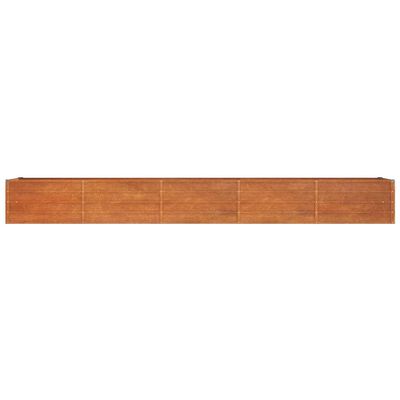 vidaXL Canteiro de jardim 400x80x45 cm aço corten cor enferrujado