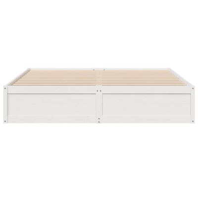 vidaXL Cama sem colchão 180x200 cm madeira de pinho maciça branco