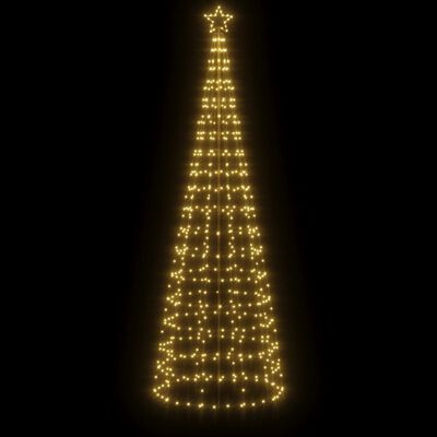 vidaXL Árvore de Natal luminosa c/ estacas 570 LED 300cm branco quente